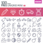 Unigrid: 100 Free Vector Icons from Icojam