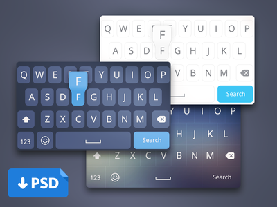 iOS8 Keyboard PSD